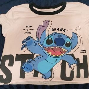 Pink Stitch (Disney) crop top